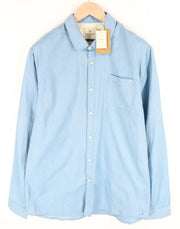 SCOTCH & SODA Ams Blauw Men's 2XL Blue Cotton Pocket Long Sleeve Casual Shirt