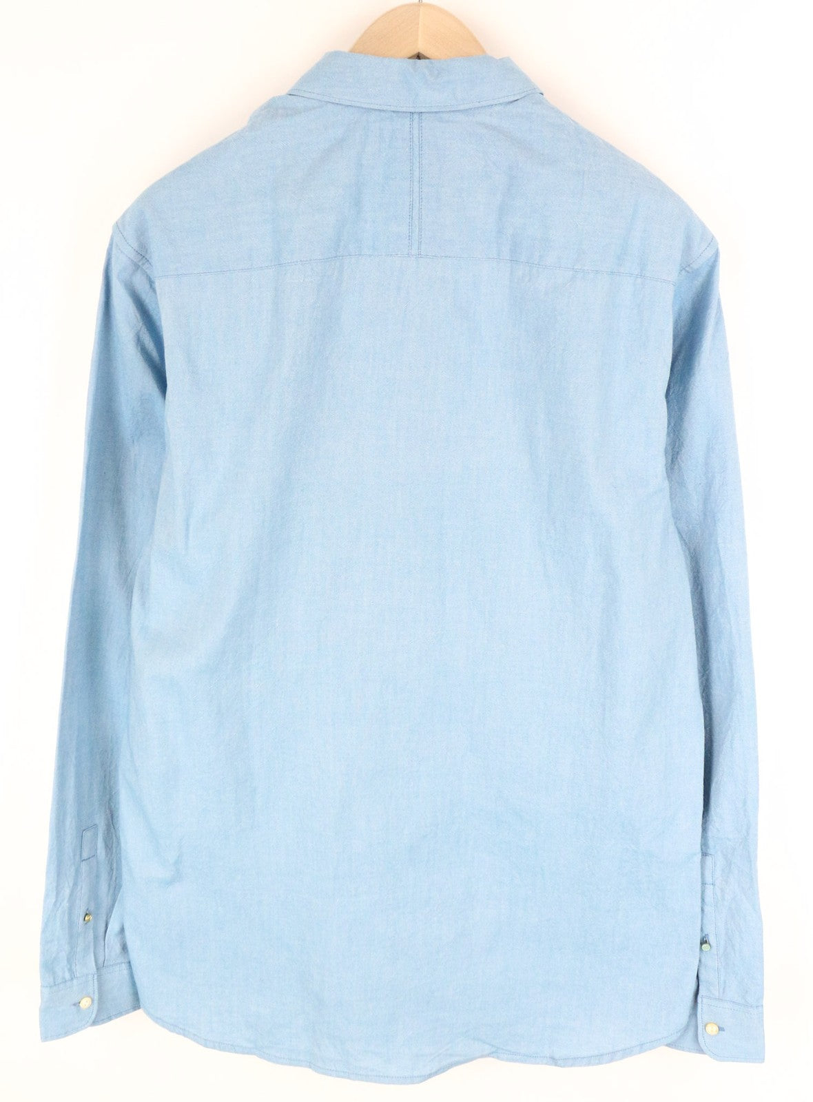 SCOTCH & SODA Ams Blauw Men's 2XL Blue Cotton Pocket Long Sleeve Casual Shirt