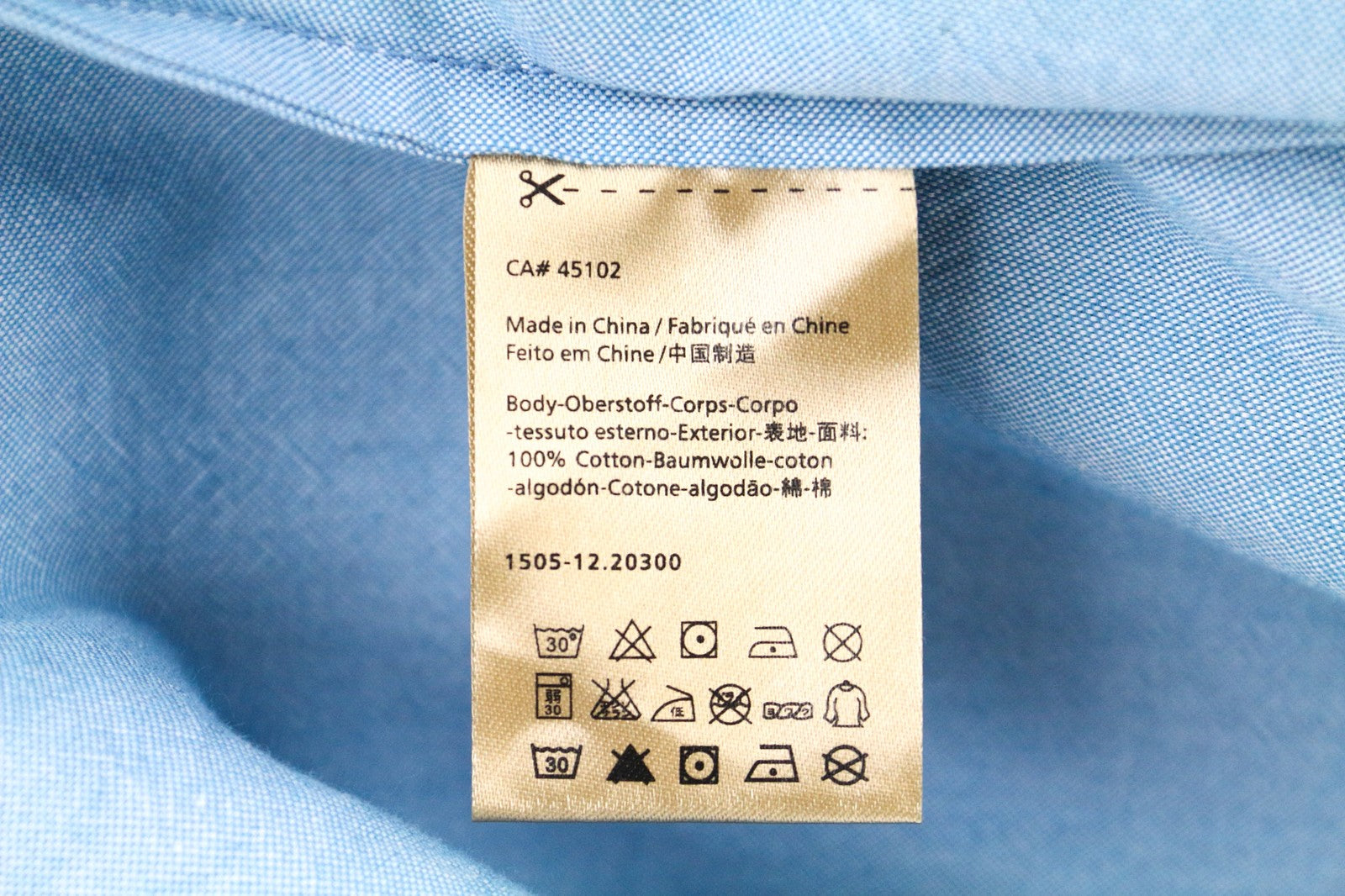 SCOTCH & SODA Ams Blauw Men's 2XL Blue Cotton Pocket Long Sleeve Casual Shirt