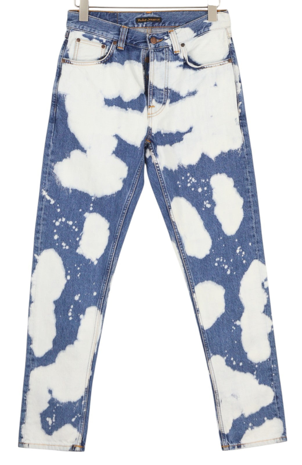 NUDIE JEANS Steady Eddie II Men Jeans W29/L32 Tie Dye Slim Fit Button Fly Denim