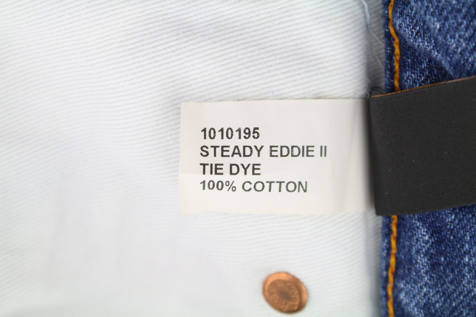 NUDIE JEANS Steady Eddie II Men Jeans W29/L32 Tie Dye Slim Fit Button Fly Denim