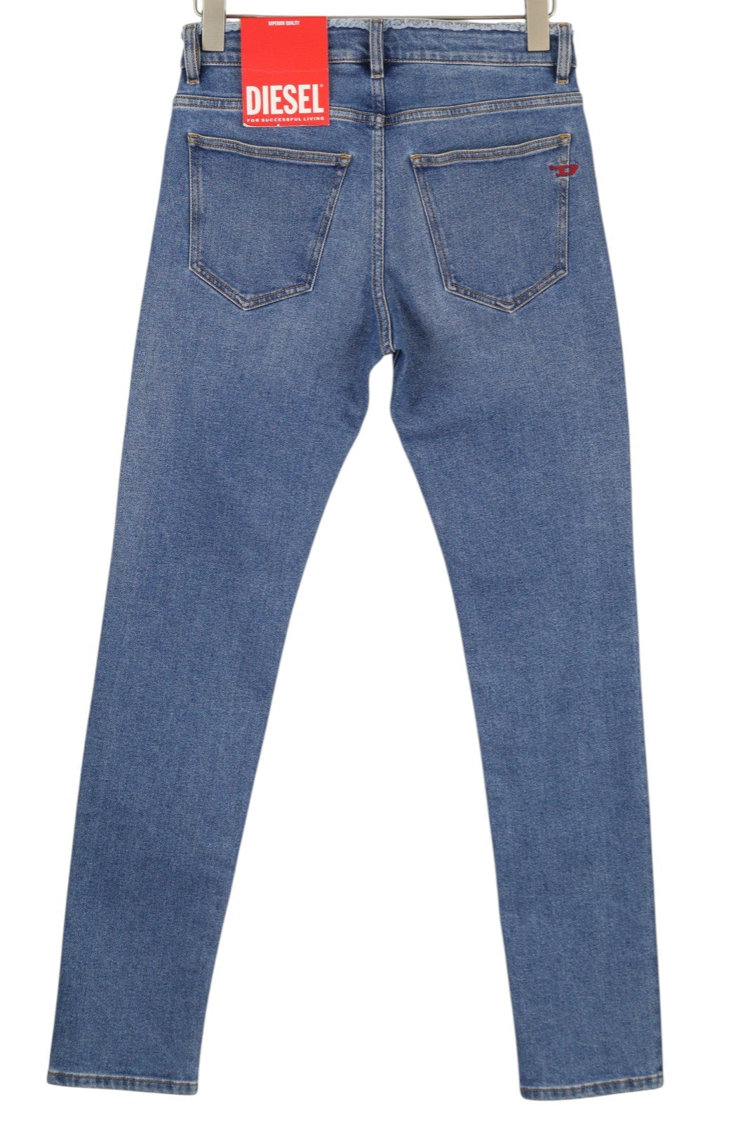 DIESEL 2019 D-Strukt-Sp 09E19 Men Jeans W28/L32 Blue Faded Washed Slim Fit Zip