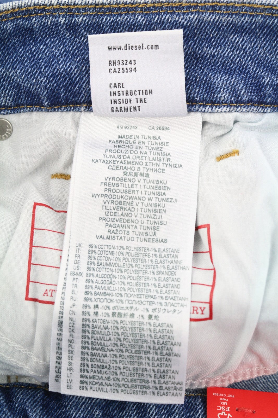 DIESEL 2019 D-Strukt-Sp 09E19 Men Jeans W28/L32 Blue Faded Washed Slim Fit Zip