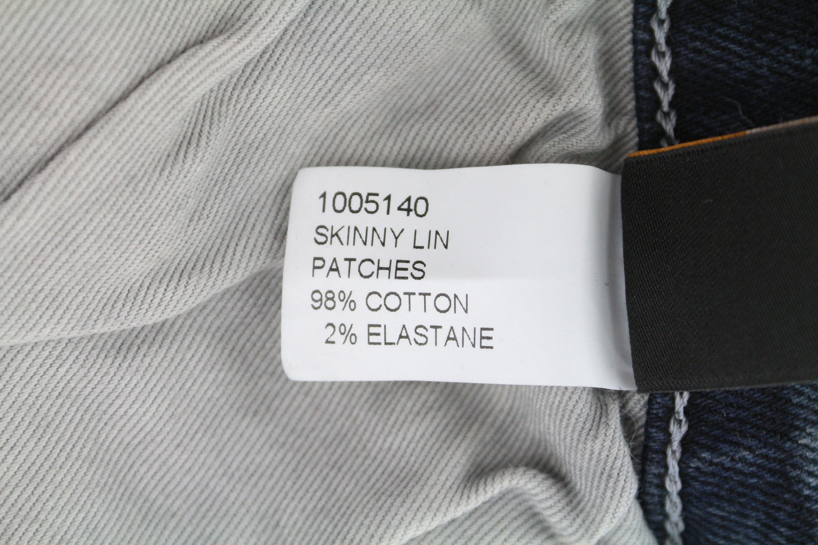 NUDIE JEANS Skinny Lin Patches Men Jeans W30/L32 Grey Faded Washed Denim Zip Fly