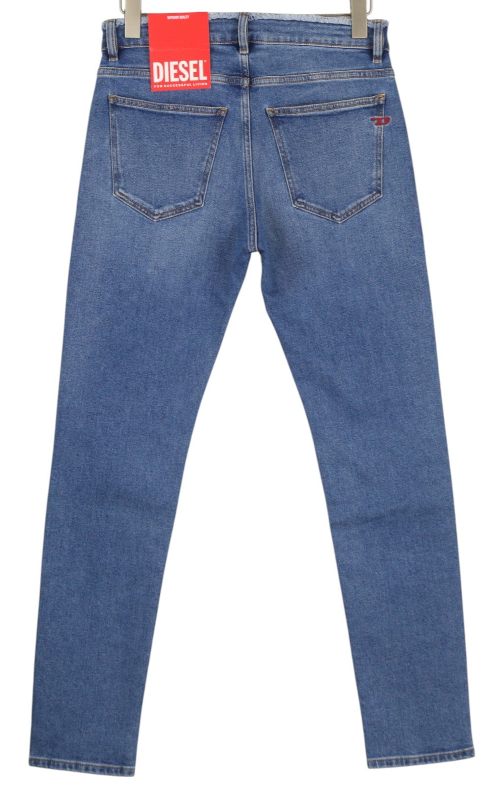 DIESEL 2019 D-Strukt-Sp 09E19 Men Jeans W30/L32 Blue Faded Washed Slim Fit Zip