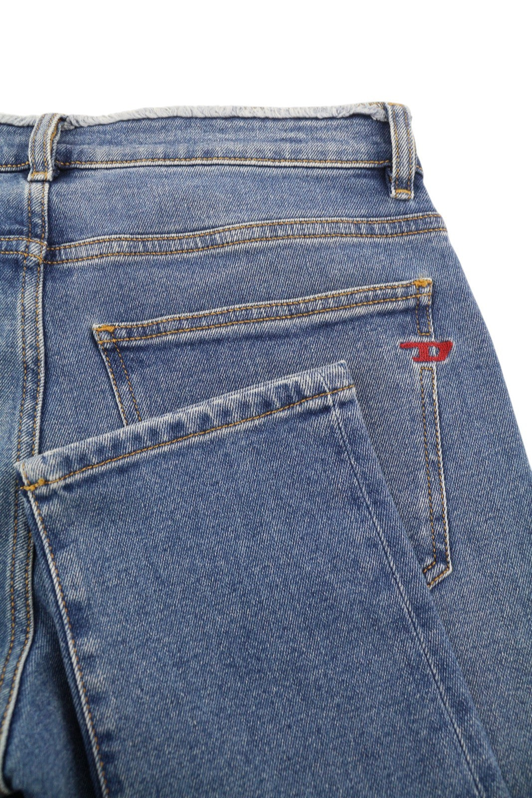 DIESEL 2019 D-Strukt-Sp 09E19 Men Jeans W30/L32 Blue Faded Washed Slim Fit Zip