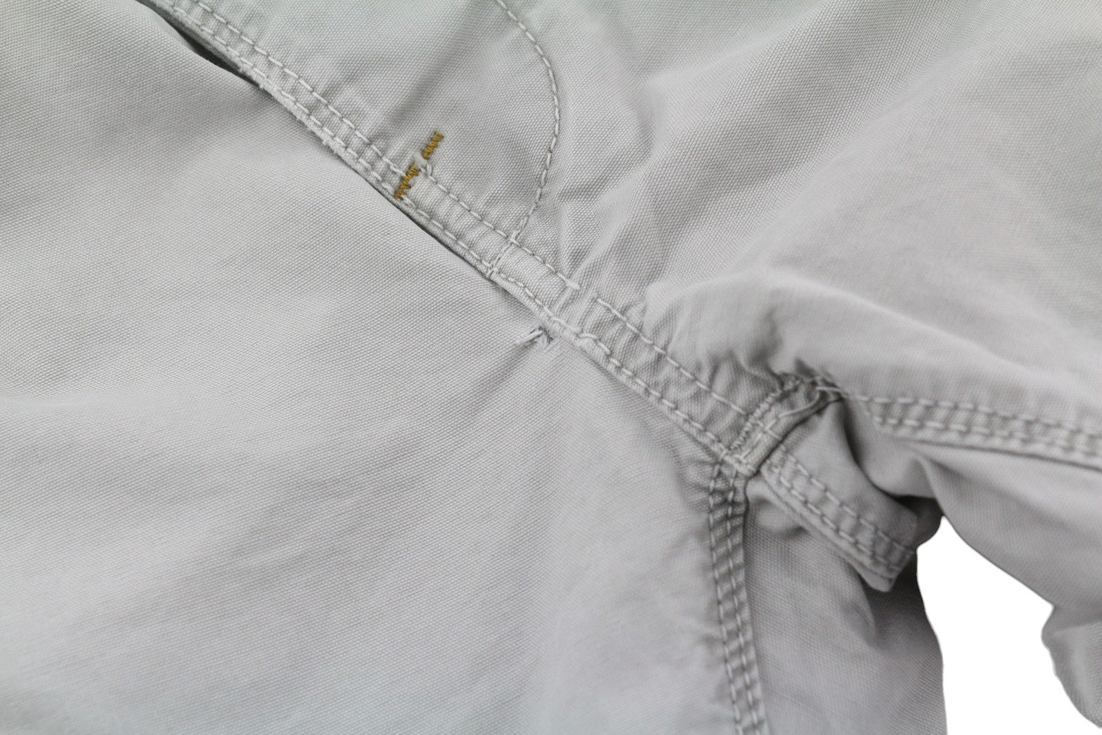 NUDIE JEANS Khaki Regular Men Trousers W32/L34 Gey Moon Dust Distress Chino*