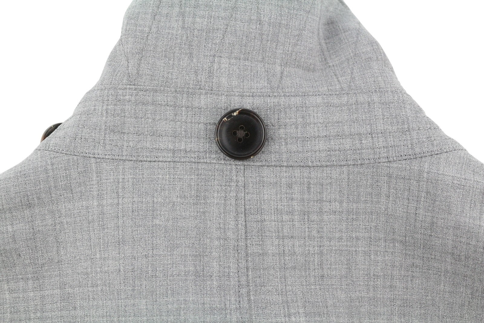 SUITSUPPLY Rivington Men Raincoat UK40R Grey Melange Water Repellent RRP€349