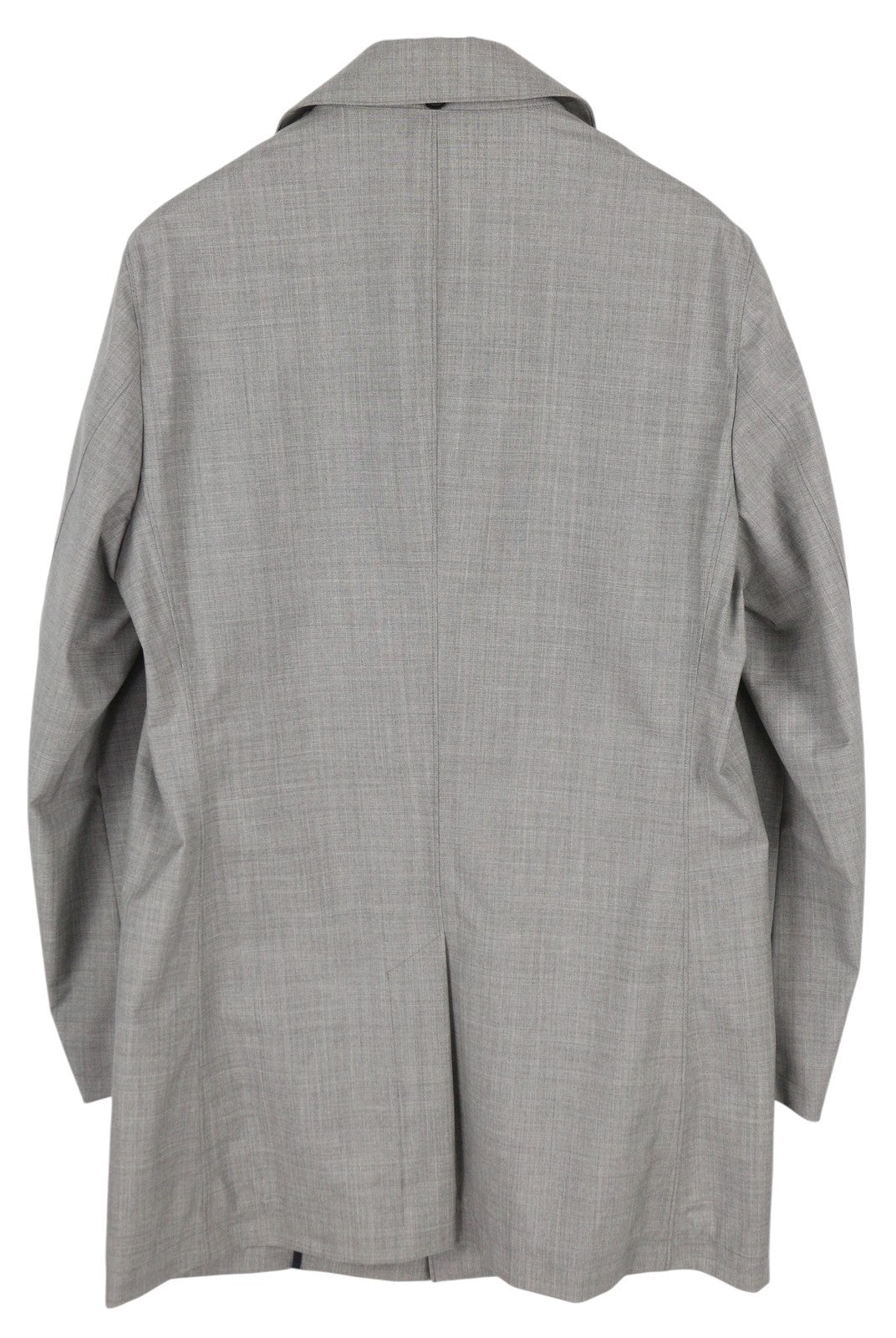 SUITSUPPLY Rivington Men Raincoat UK40R Grey Melange Water Repellent RRP€349