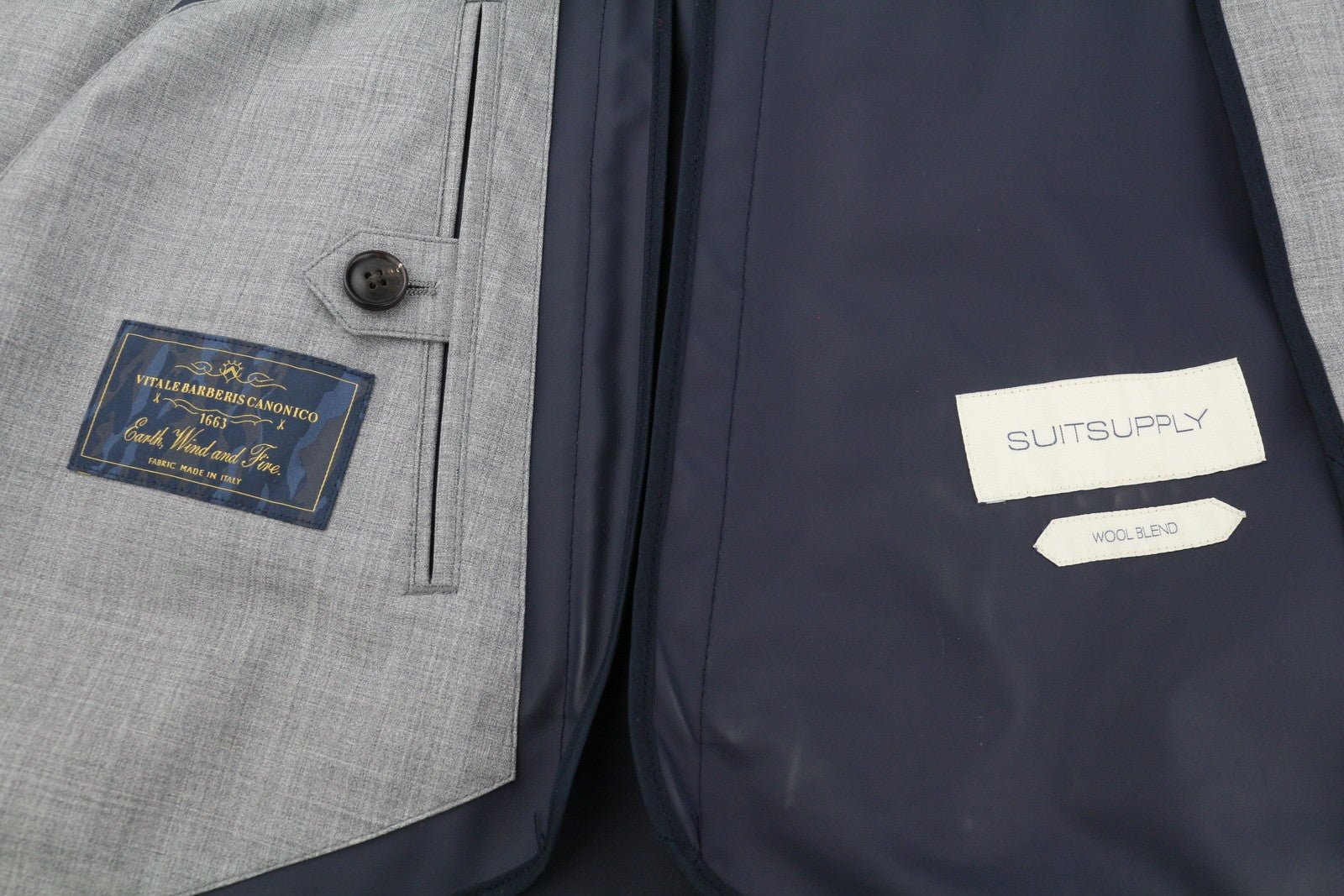 SUITSUPPLY Rivington Men Raincoat UK40R Grey Melange Water Repellent RRP€349