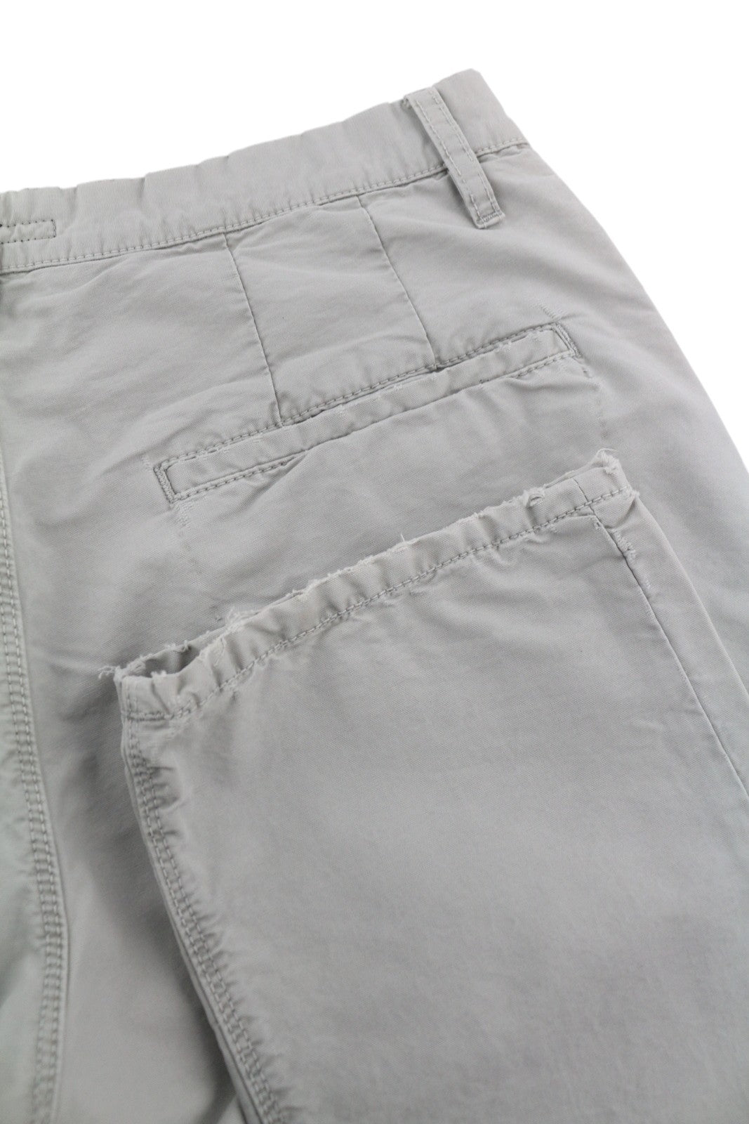 NUDIE JEANS Khaki Regular Men Trousers W32/L34 Organic Moon Dust Ripped Chino