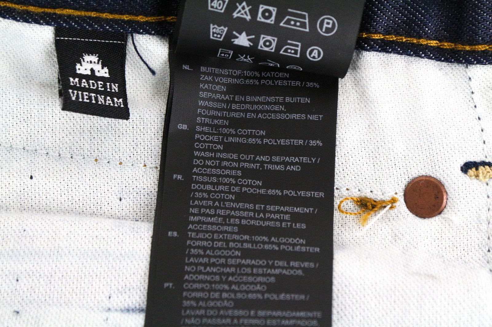 G-STAR Radar Men's W28/L34 Dark Blue Loose Cut Non-Stretch Button-Fly Jeans