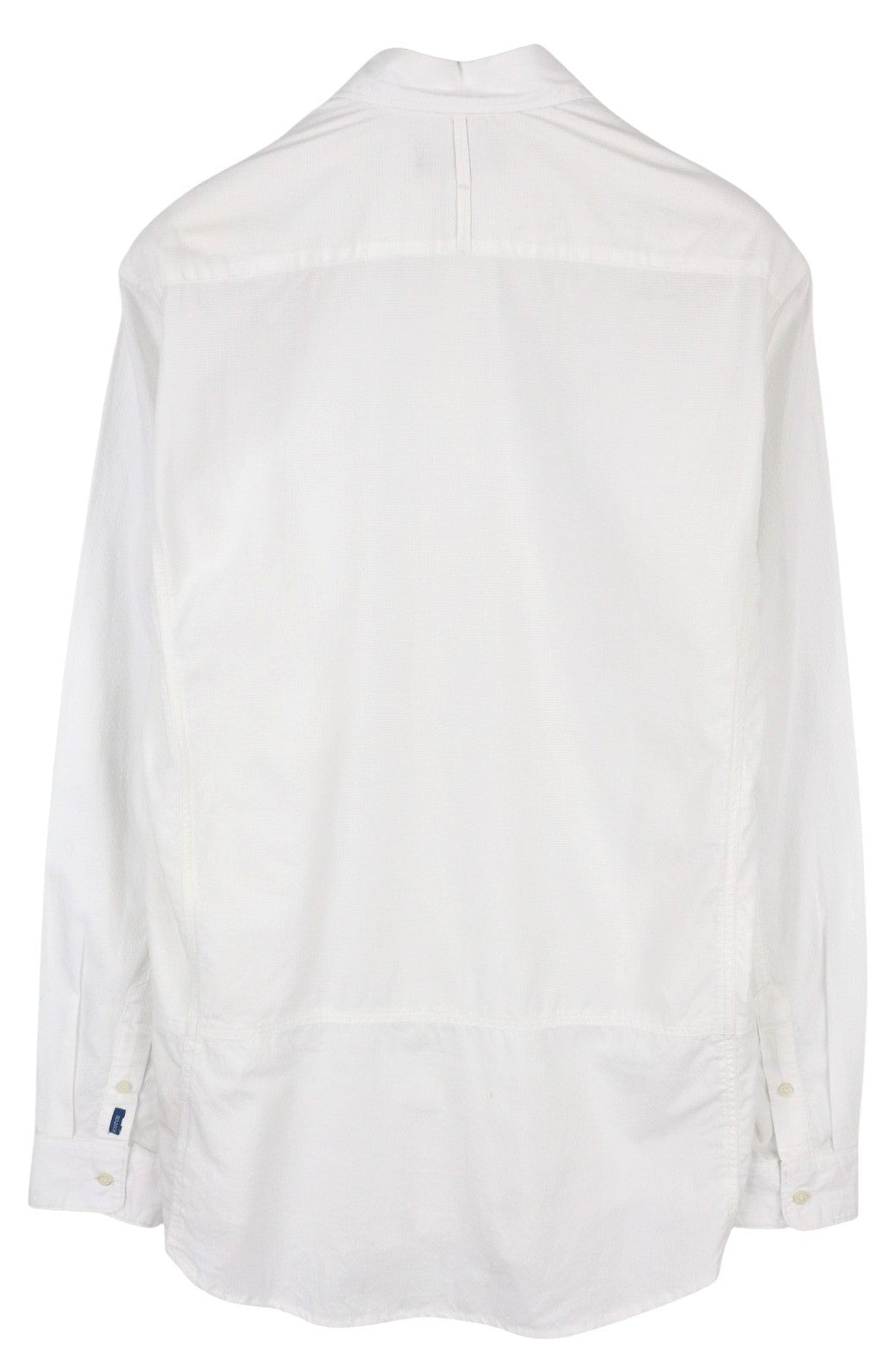 SCOTCH & SODA Men Shirt ~L Long White Button-Up Spread Neck Patch Pocket Logo