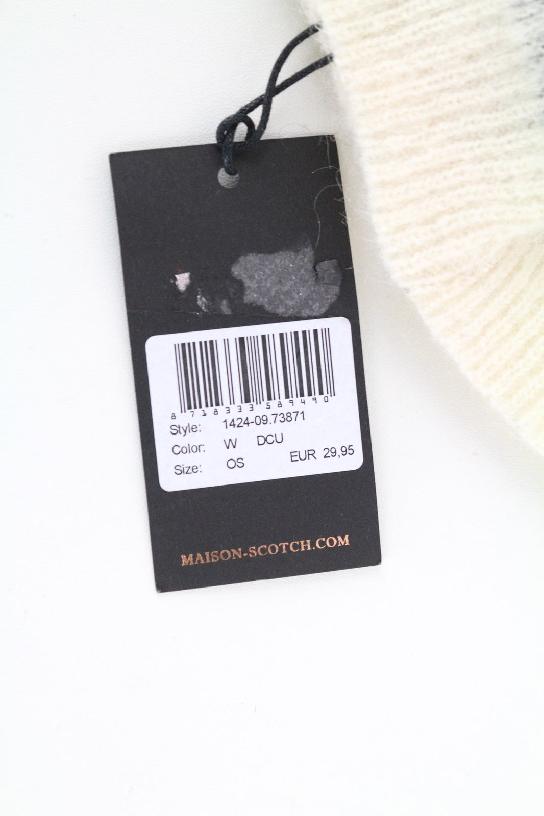 MAISON SCOTCH Women's OS Light Grey Woven Stars 2-Pack Mohair Blend Beanies