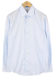 SUITSUPPLY Traveller Men Formal Shirt 41 / 16 Blue Extra Slim Fit Button-Up