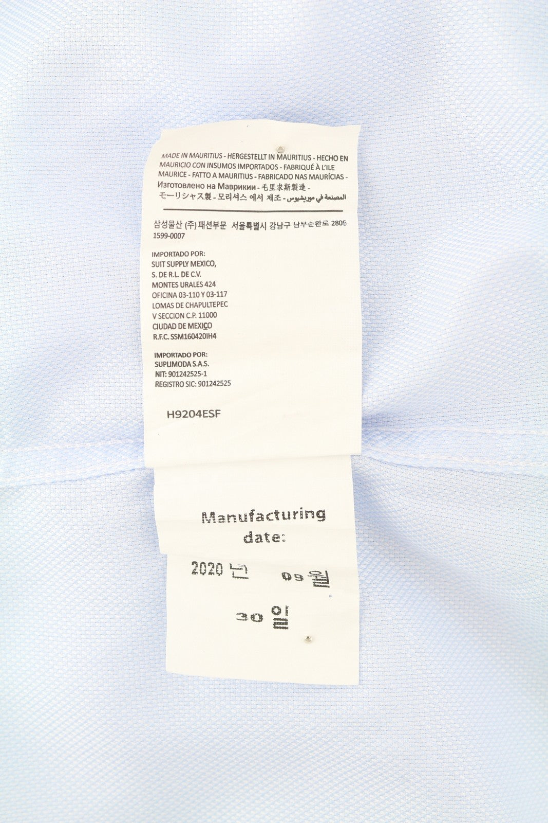 SUITSUPPLY Traveller Men Formal Shirt 41 / 16 Blue Extra Slim Fit Button-Up