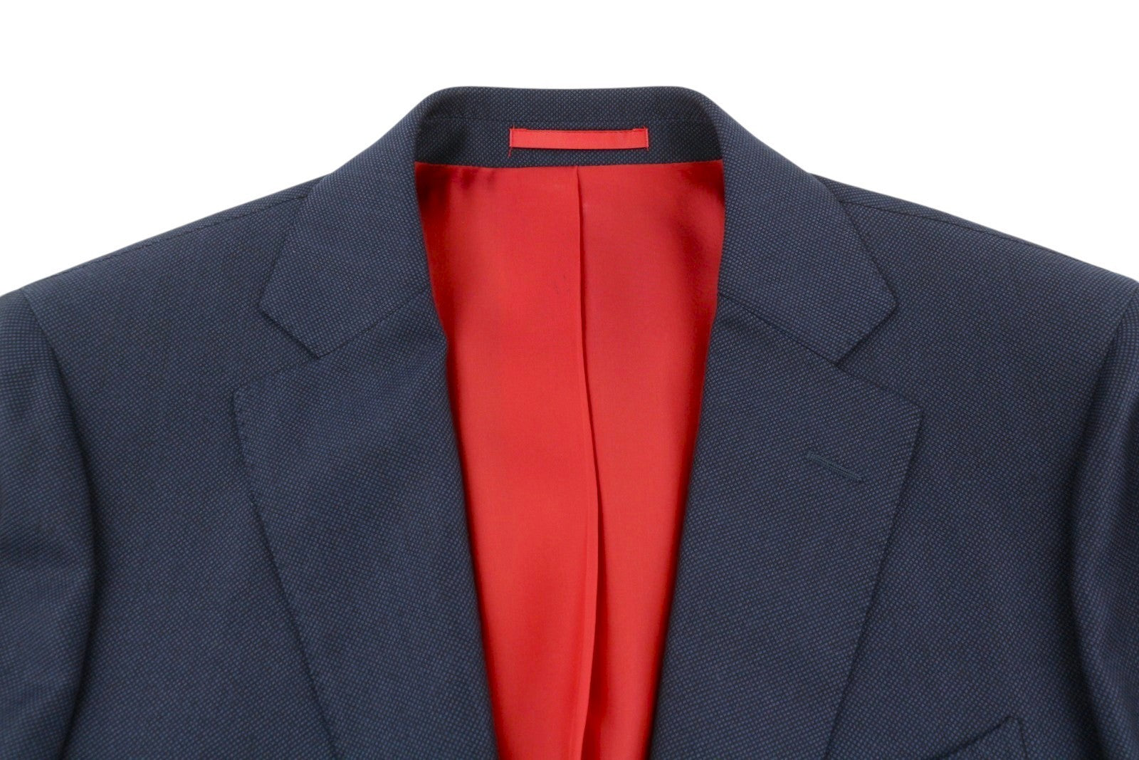 SUITSUPPLY Sienna Ticket Pocket Men Suit UK40R Dark Blue Patterned Wool 2in1