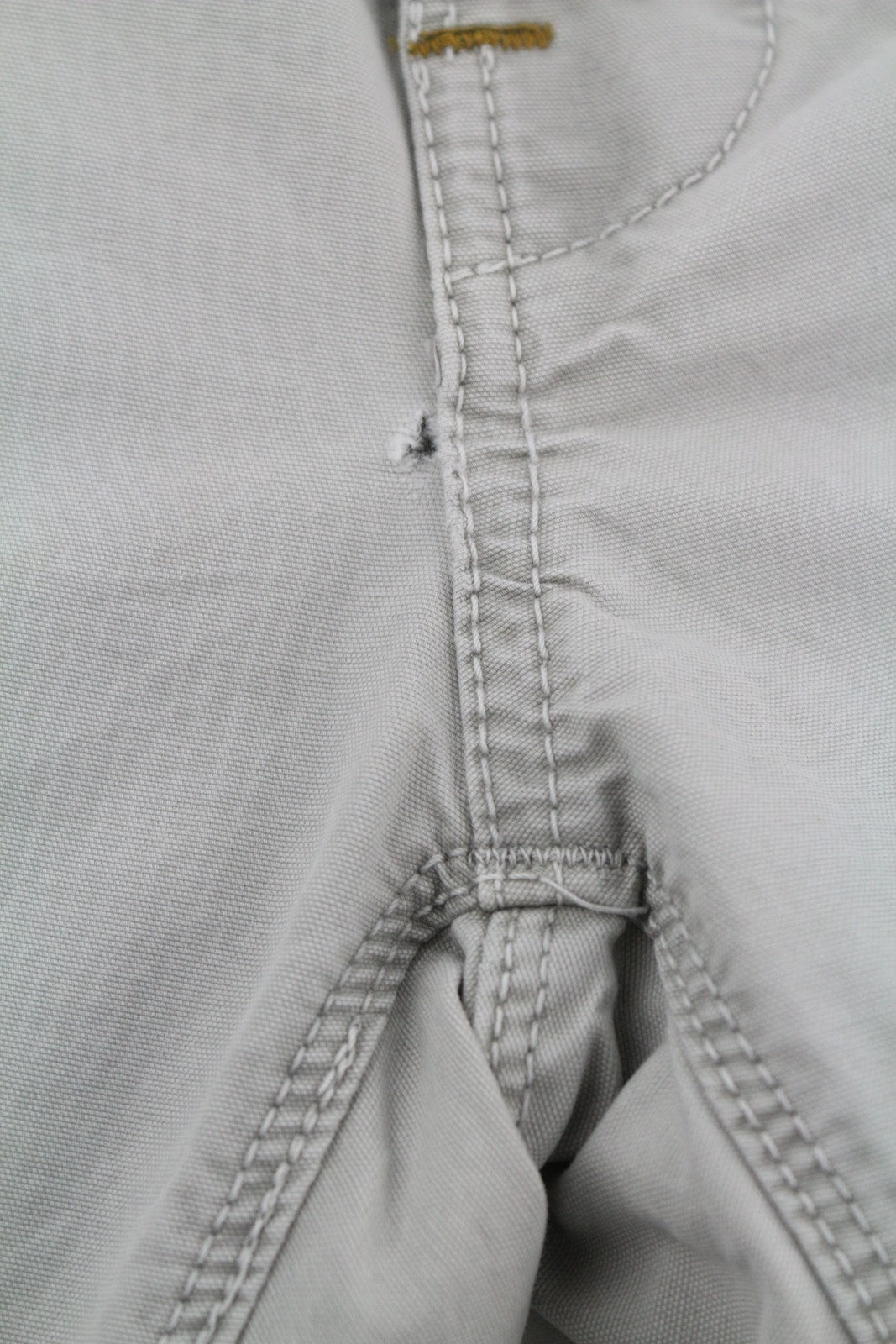 NUDIE JEANS Khaki Regular Men Trousers W32/L34 Organic Moon Dust Distress Chino