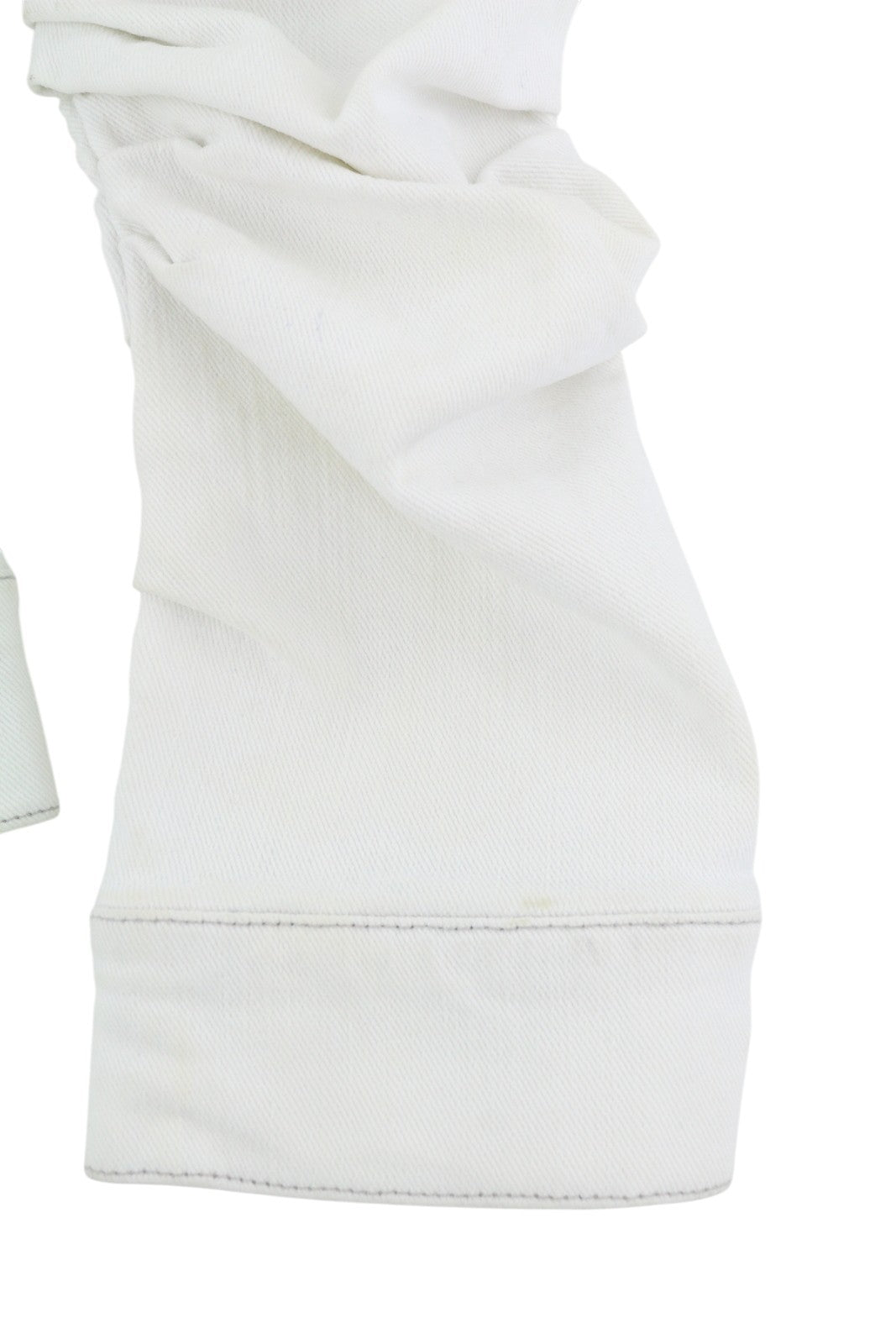 R13 Kelsey Shirring Denim Women Jacket M Ibrooke White Shoulder Pads RRP€999