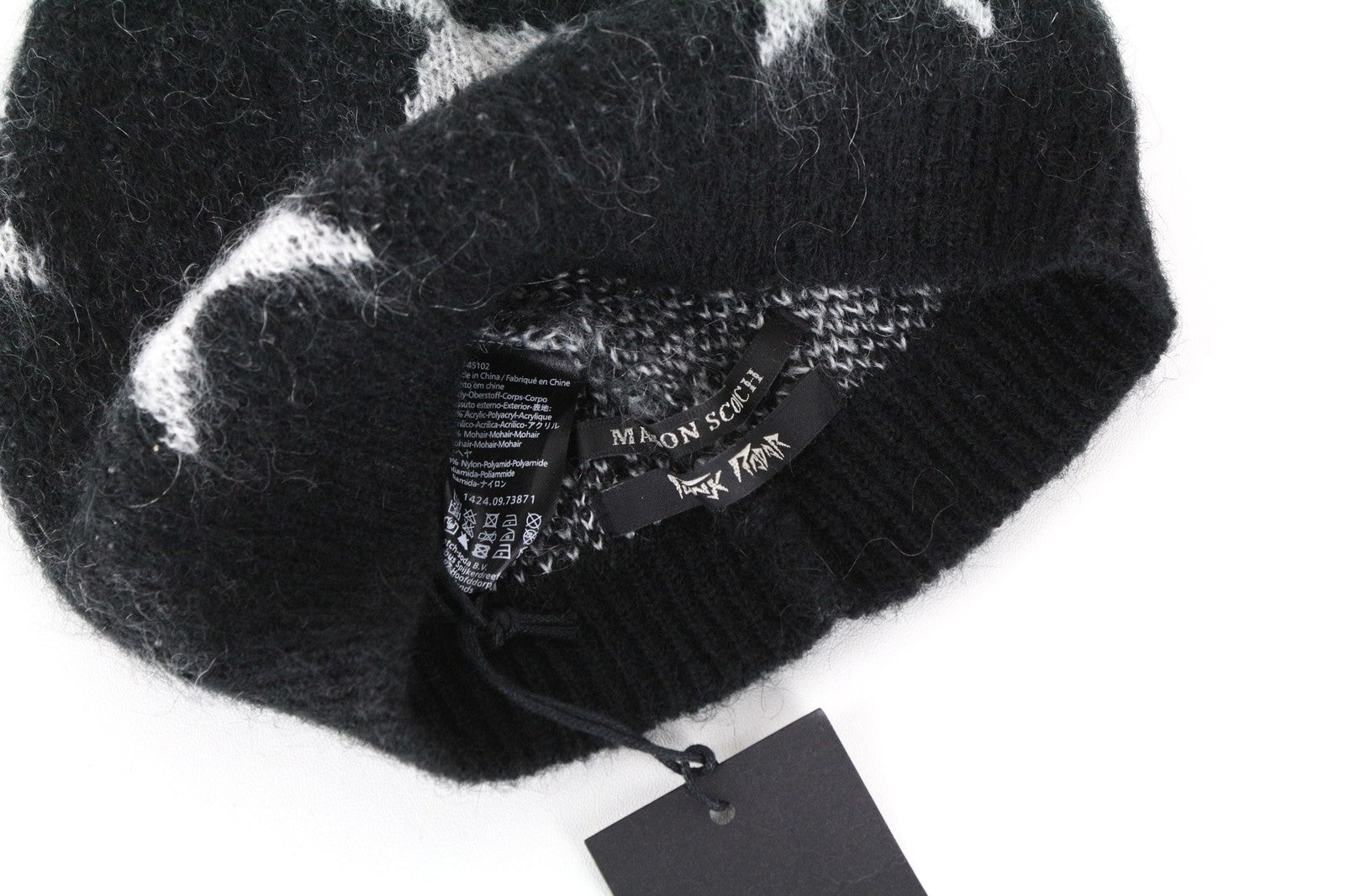 MAISON SCOTCH Women's OS Light Grey Beanie 2-Pack Stars Mohair Blend Knit