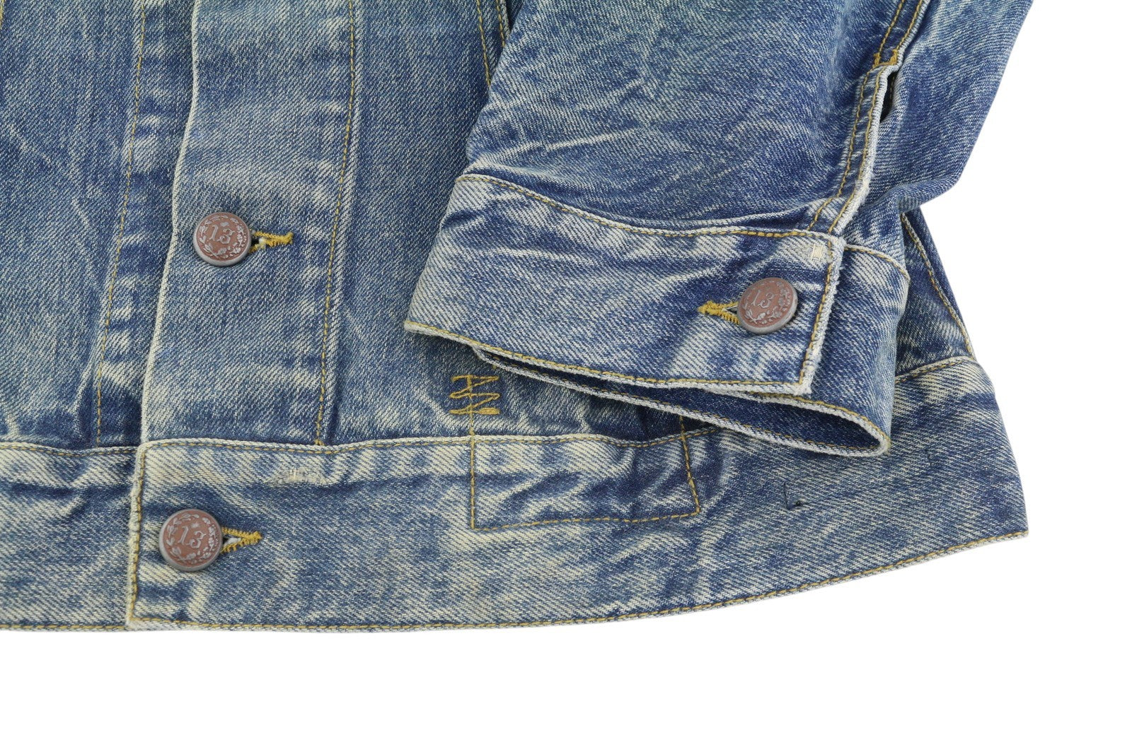 R13 Raglan Trucker Women Jacket M Kelly Loose Fit Button-Up Faded Washed Denim