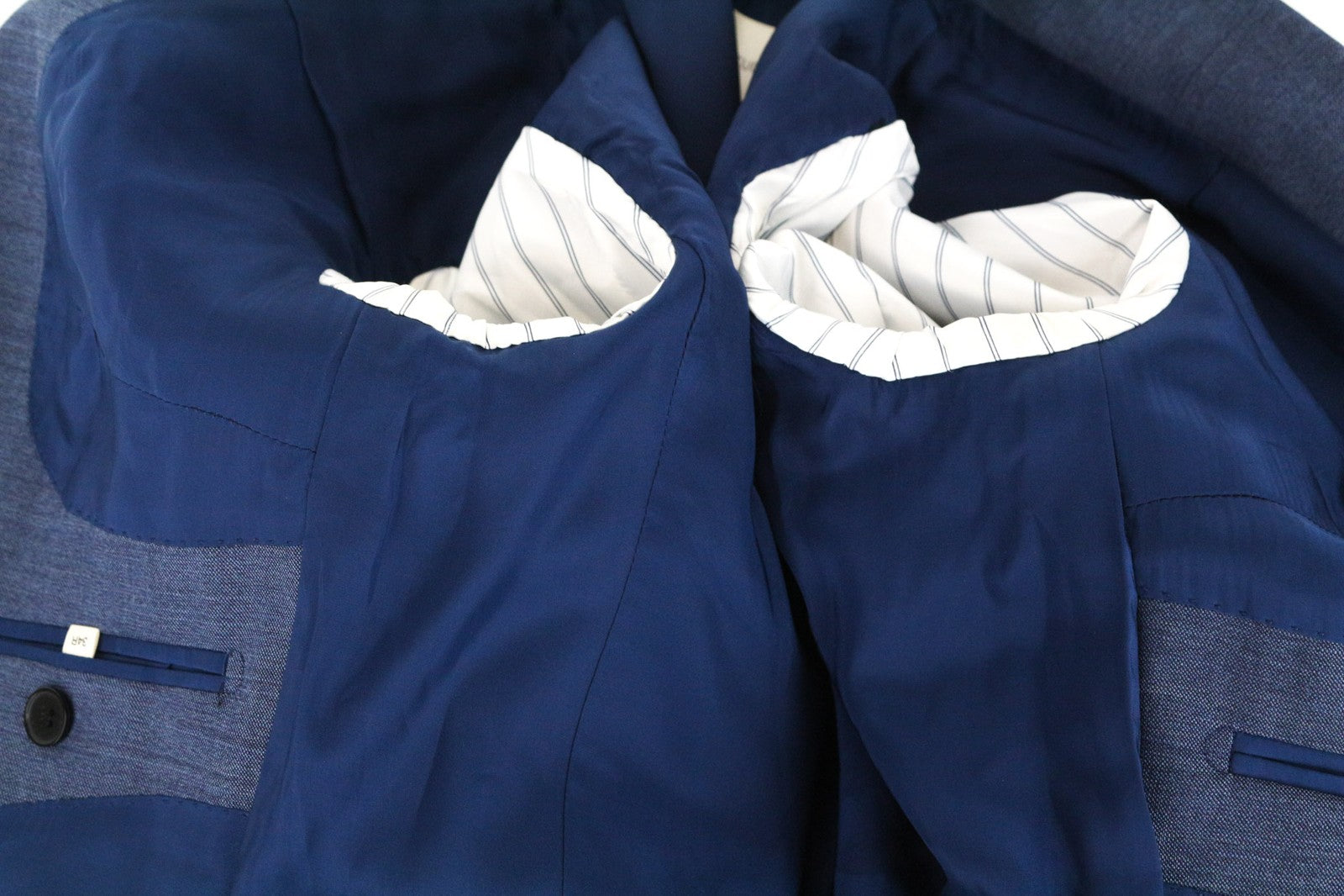 SUISTUDIO Cameron Women's UK8R Blue Pure Wool Lined Single-Breasted Blazer