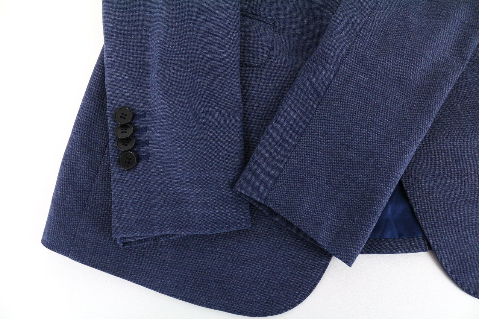 SUISTUDIO Cameron Women's UK8R Blue Pure Wool Lined Single-Breasted Blazer