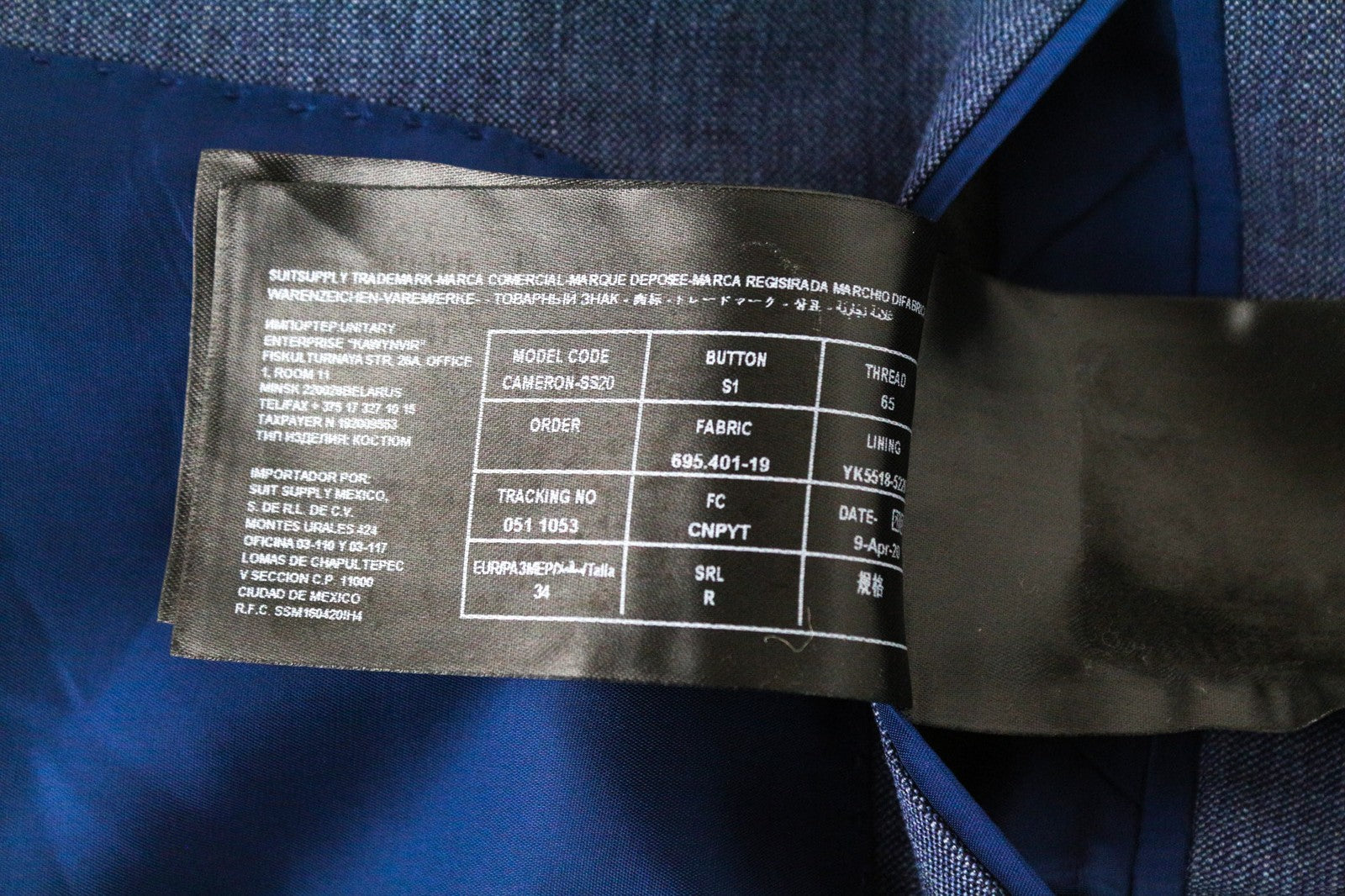 SUISTUDIO Cameron Women's UK8R Blue Pure Wool Lined Single-Breasted Blazer