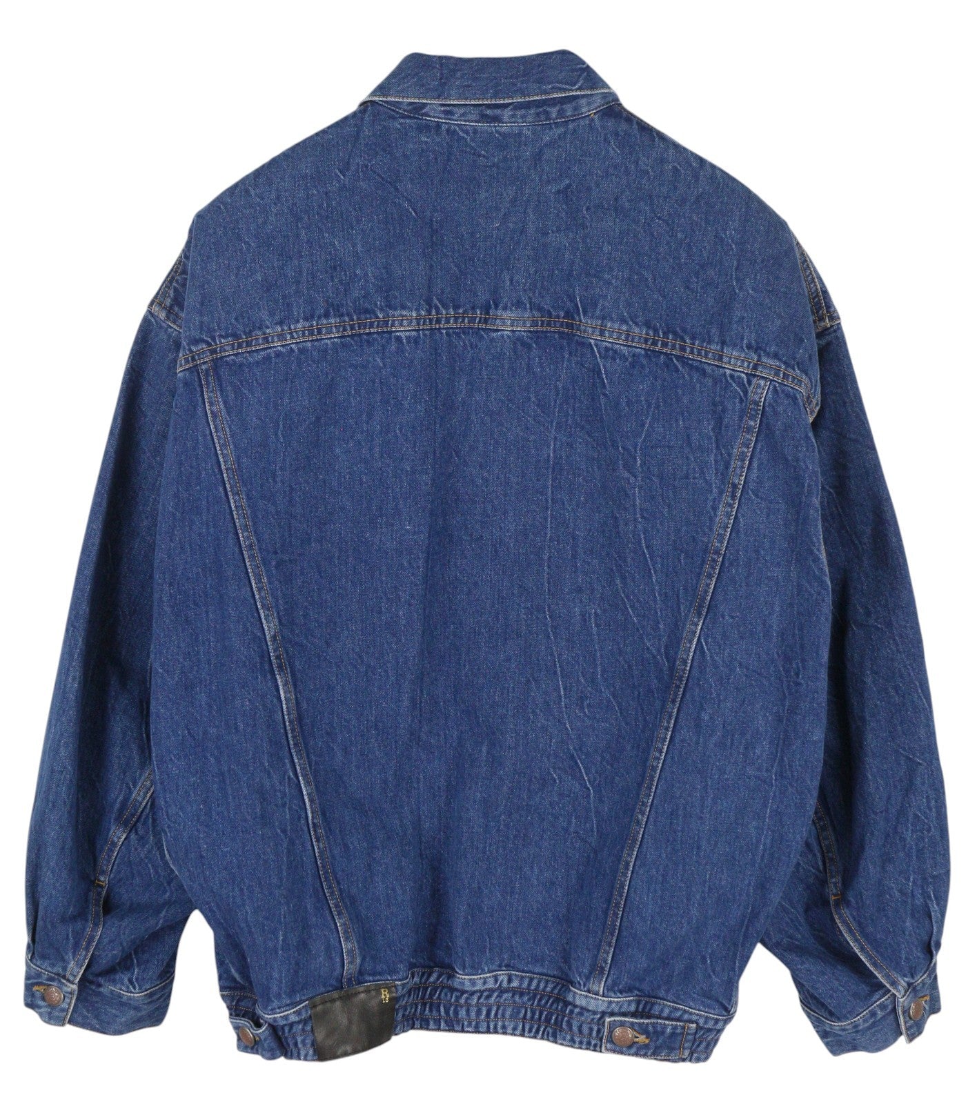 R13 Cinched Waist Denim Trucker Women Jacket M Kelly Tex Oversized Loose Blue
