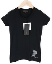 JOHN RICHMOND Women's IT40 Black Pure Cotton Short Sleeve Pullover Logo Tee