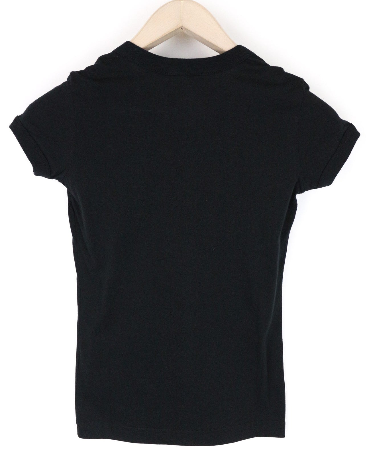 JOHN RICHMOND Women's IT40 Black Pure Cotton Short Sleeve Pullover Logo Tee