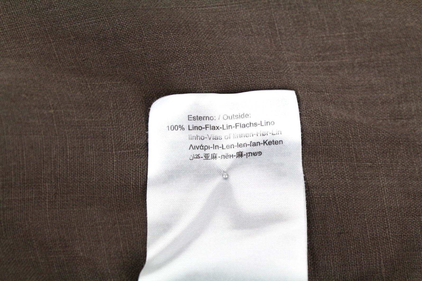 REPLAY Men's L Brown Pure Linen Short Sleeve Pocketed Button-Up Shirt