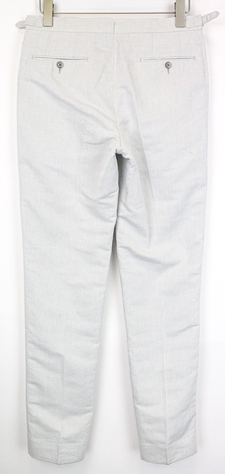 SUITSUPPLY Brentwood Men's Trousers UK38R Grey Melange Slim Linen/Cotton Formal