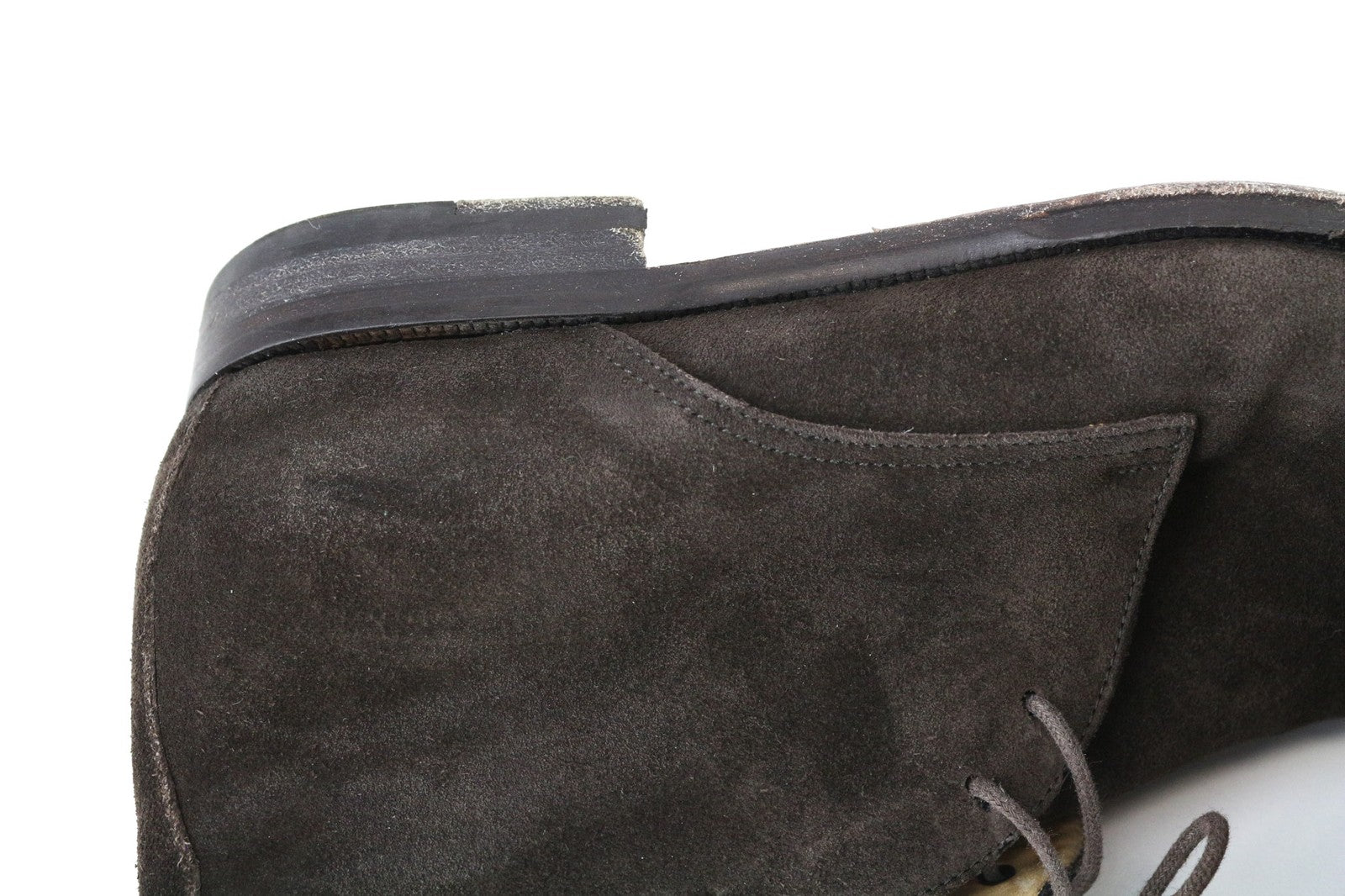 SUITSUPPLY Men's Formal Shoes EU41 Dark Brown Suede Laced High-Top Dress Boots