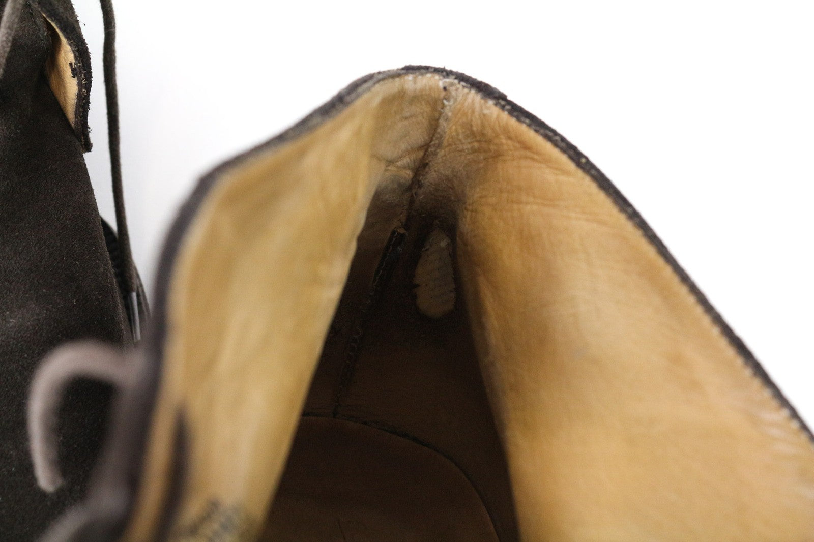 SUITSUPPLY Men's Formal Shoes EU41 Dark Brown Suede Laced High-Top Dress Boots