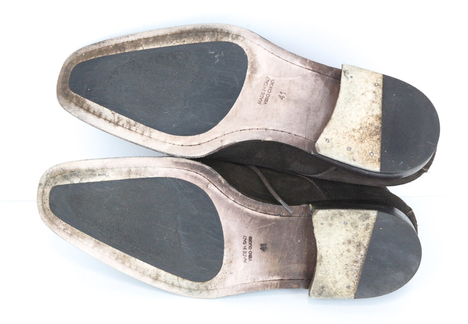 SUITSUPPLY Men's Formal Shoes EU41 Dark Brown Suede Laced High-Top Dress Boots