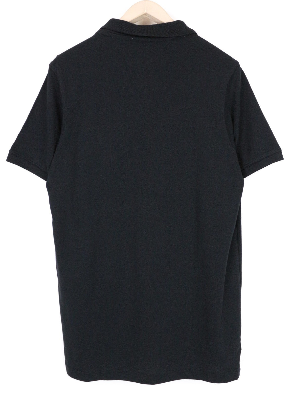 TOMMY HILFIGER DENIM Men's Polo T-Shirt L Navy Blue Short Sleeve Cotton