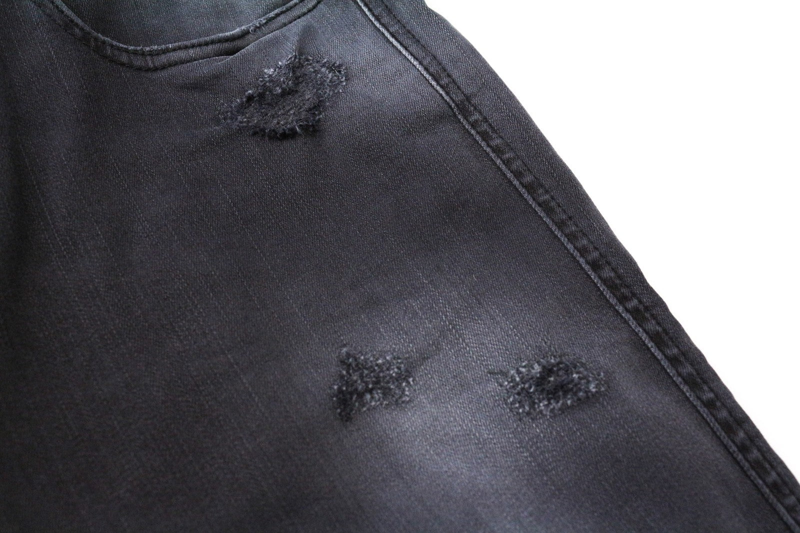 REPLAY Anbass Men's Jeans W28/L34 Slim Grey Cotton Blend Stretch Ripped Wash