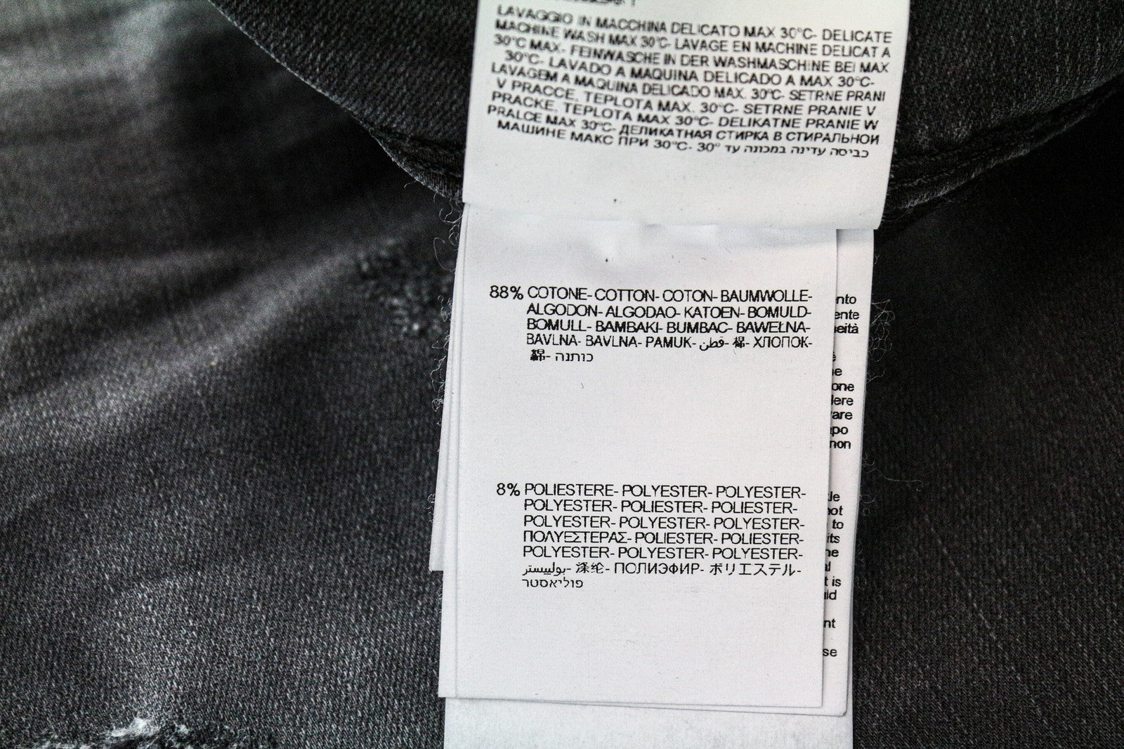 REPLAY Anbass Men's Jeans W28/L34 Slim Grey Cotton Blend Stretch Ripped Wash