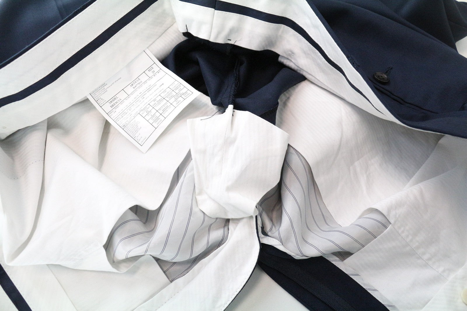 SUITSUPPLY Lazio Men's Suit UK46R Navy Blue Wool S110s Slim Perennial 2-Piece