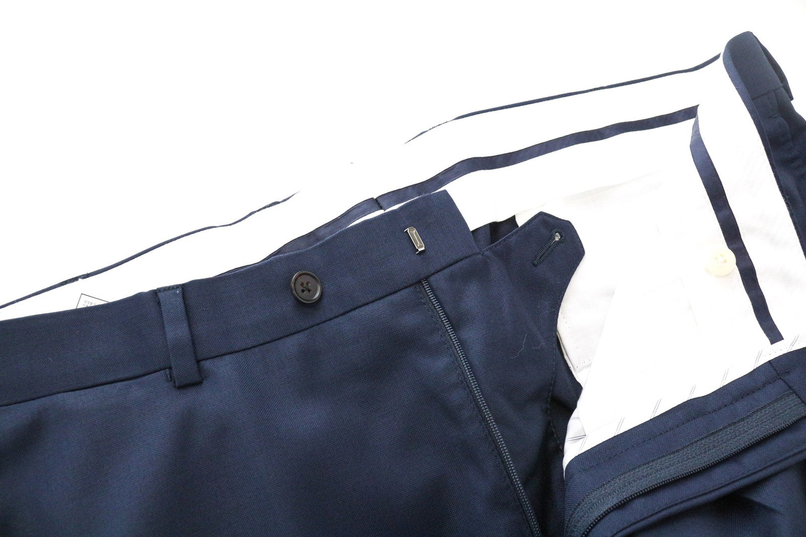 SUITSUPPLY Lazio Men's Suit UK46R Navy Blue Wool S110s Slim Perennial 2-Piece