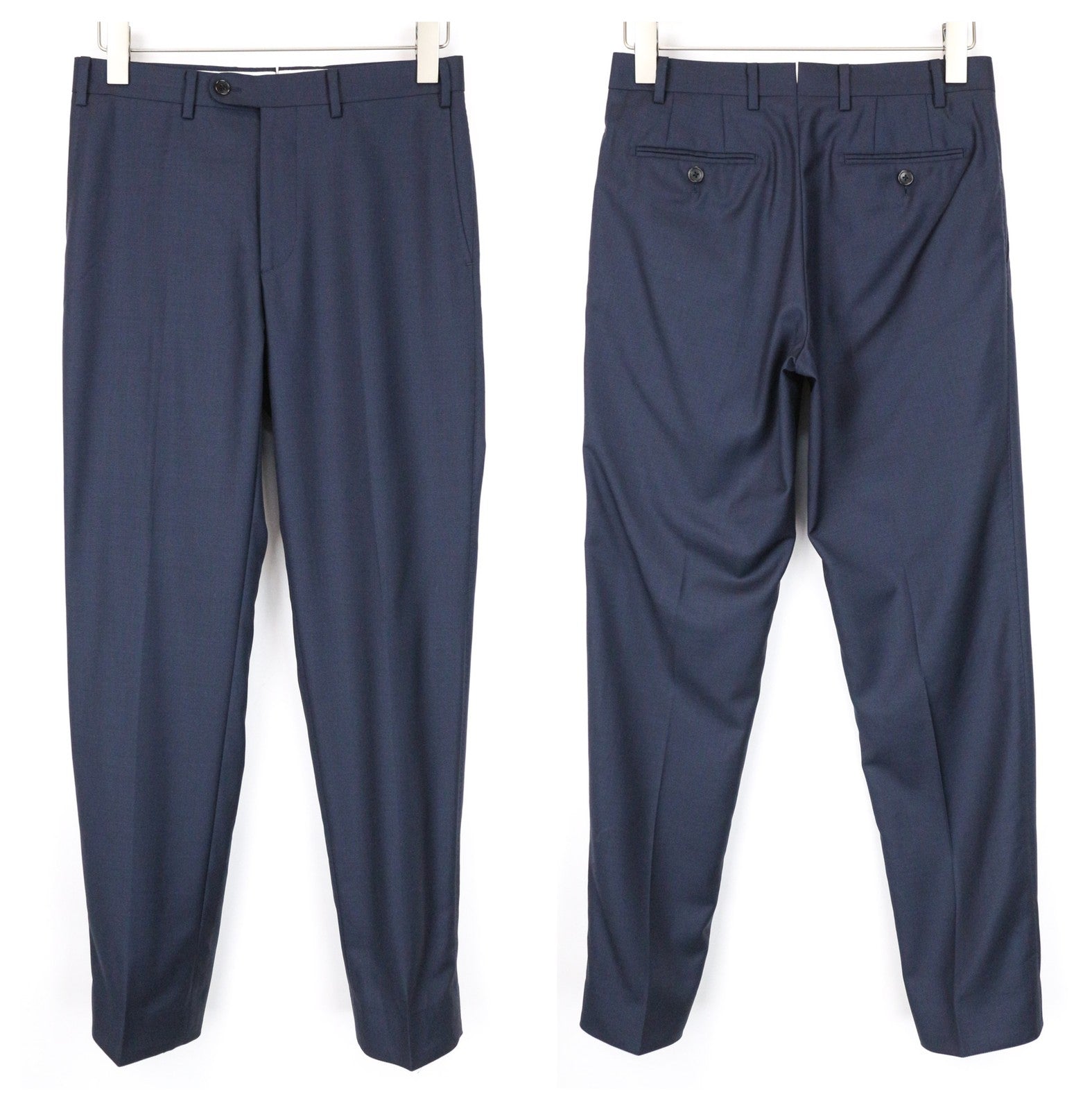 SUITSUPPLY Lazio Men's Suit UK34S Blue Wool Slim Melange 3-Piece Classic