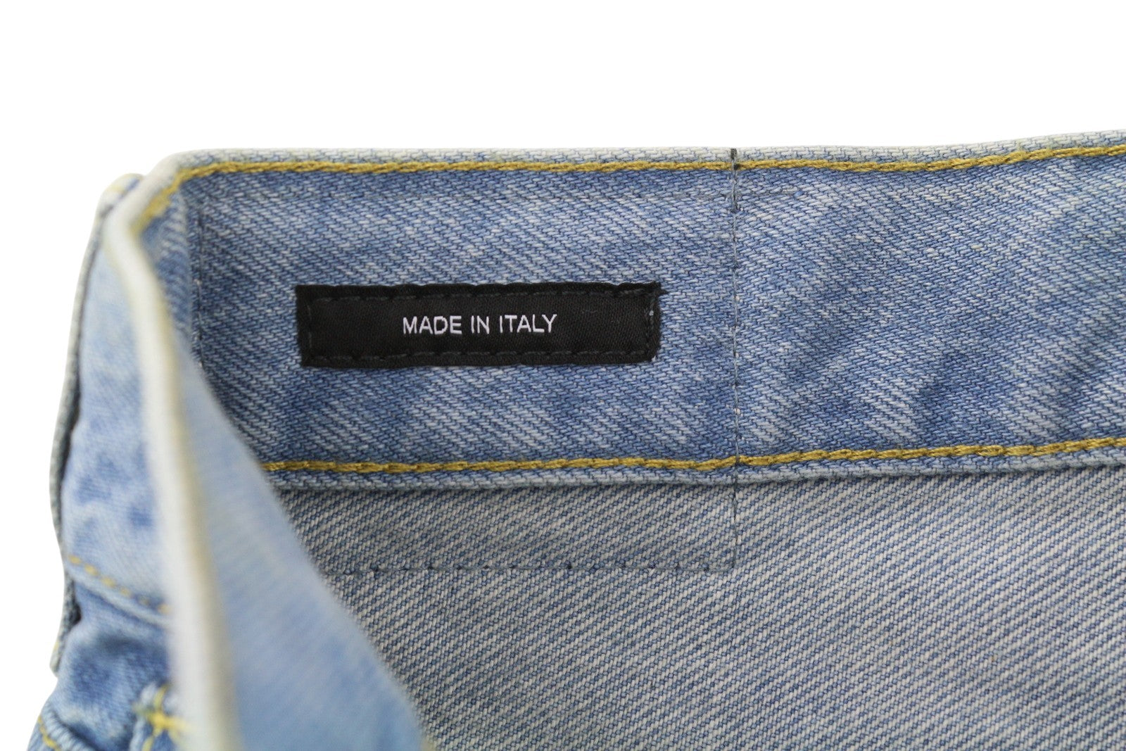 R13 Cross Over Women Shorts 25 Washed Denim Blue Asymmetrical Distress RRP€599