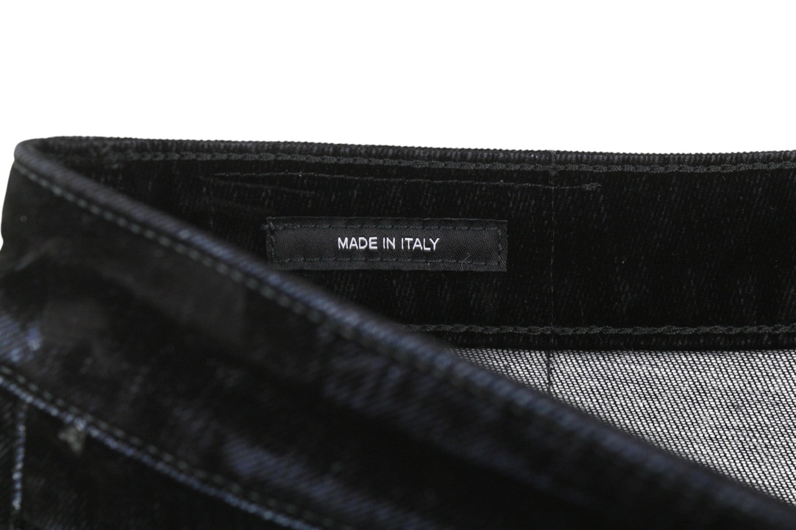 R13 Boy Straight Women Jeans 25 Flocked Black Velvet Cropped Ankle Length Dark