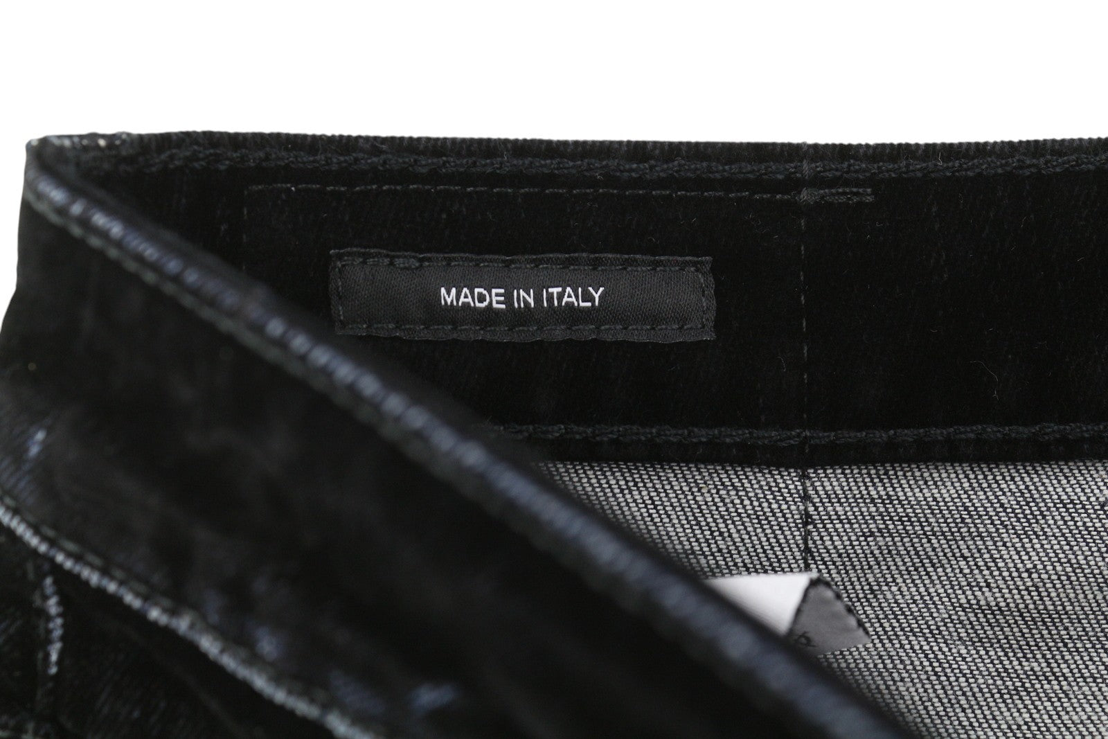 R13 Boy Straight Women Jeans 28 Flocked Black Velvet Cropped Ankle Length Dark