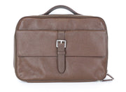 SUITSUPPLY Men's Leather Bag OS Brown Genuine Laptop Office Case with Pockets