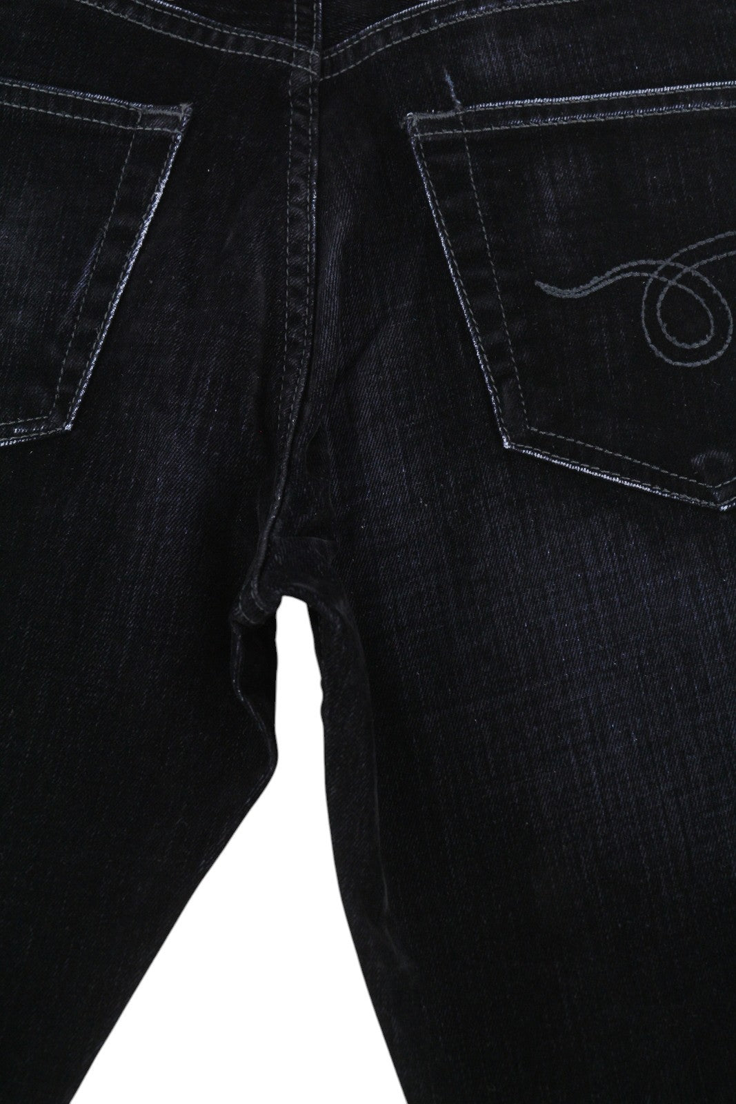 R13 Romeo Women Jeans 24 Flocked Black Velvet Cropped Ankle Length Low Rise Dark