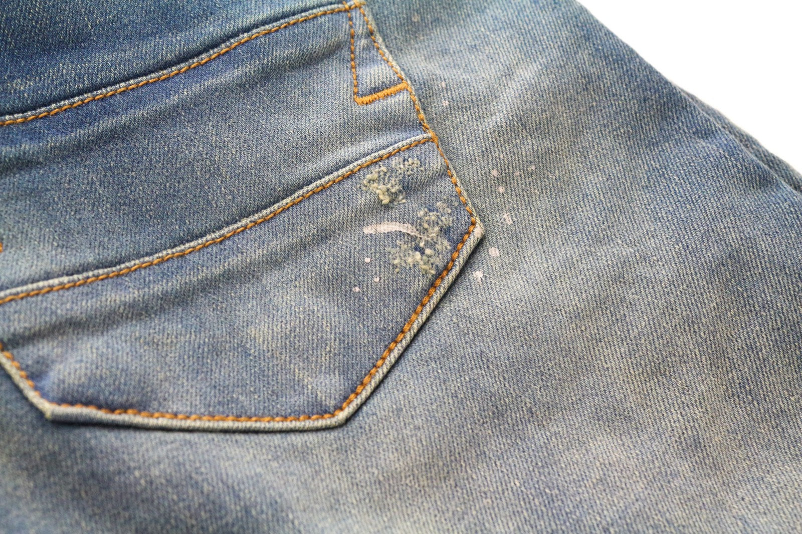 TAKESHY KUROSAWA Men's Jeans W32 Blue Washed Denim Slim Fit Cotton Stretch