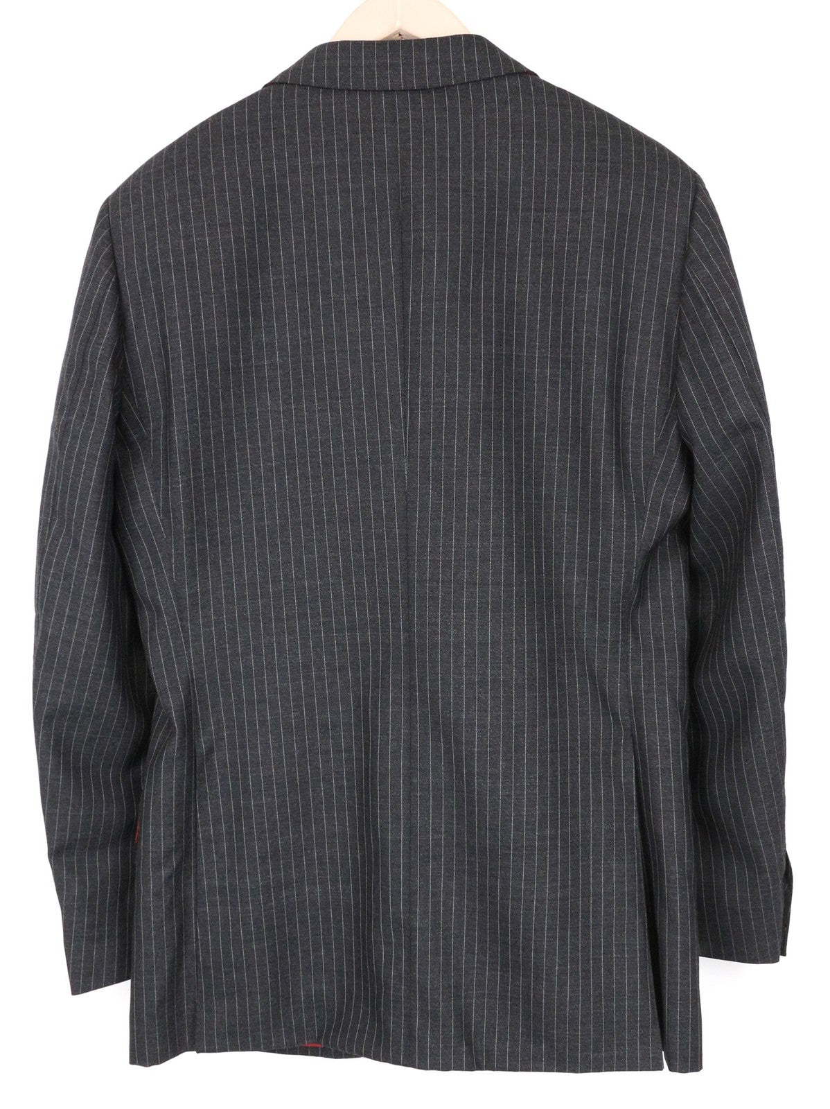 „SUITSUPPLY Sienna“ vyriškas švarkas, pilkas, dryžuotas, vieneilis, UK38R 