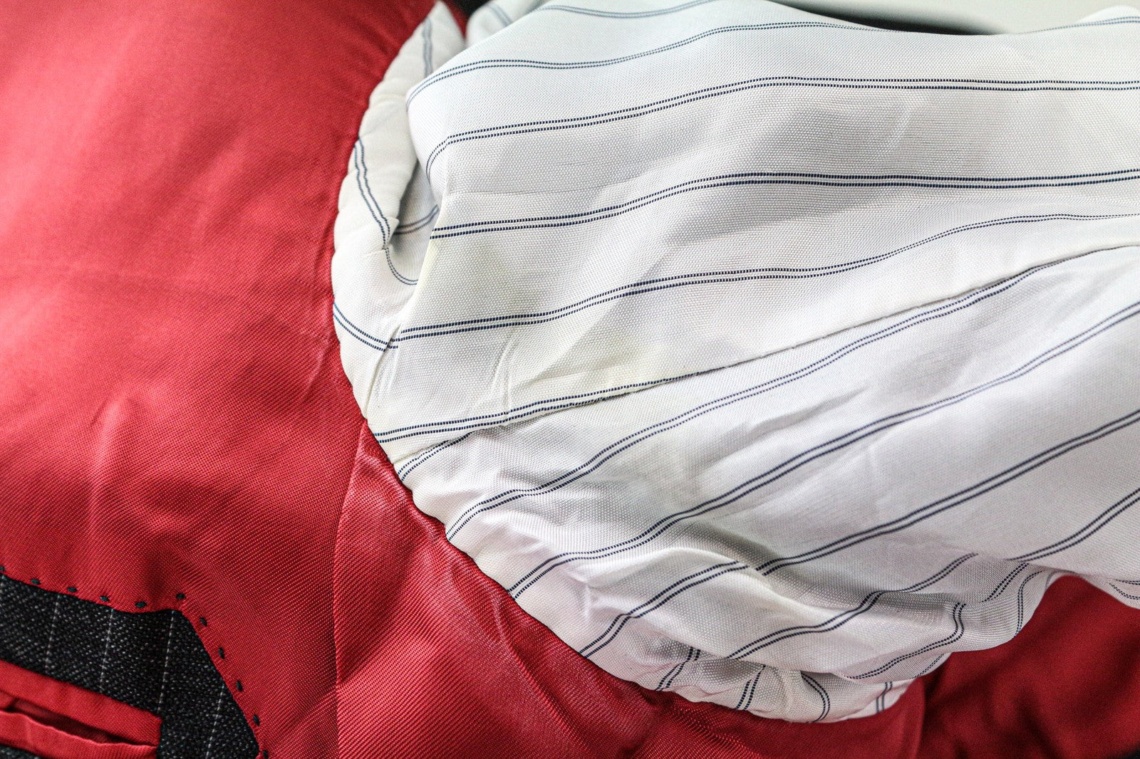 SUITSUPPLY Sienna Men's Blazer UK38R Grey Pure Wool Striped Single-Breasted